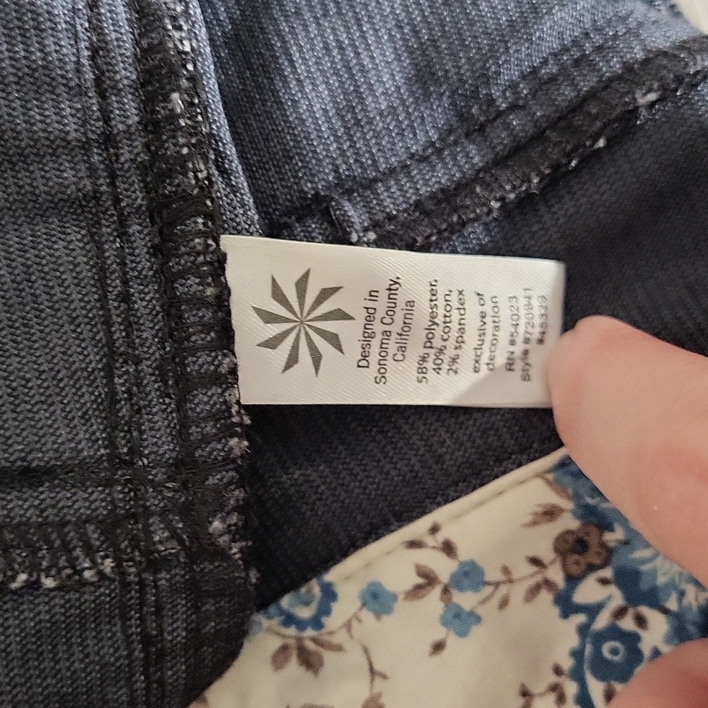 Athleta Womens 6 Corduroy Cargo‎ Dipper Pants Black Flare Bootcut Y2K - Picture 5 of 13